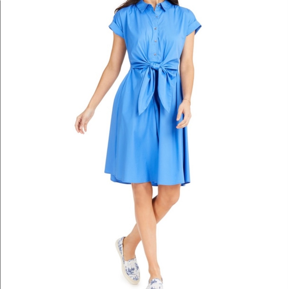 | Charter Club | Royal Blue Tie Front Dress |